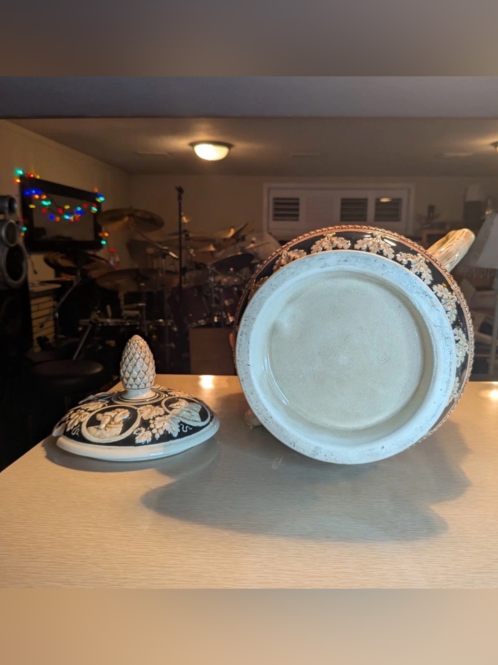 Vintage West German Salt-Glazed Stoneware Lidded Punch Bowl / Tureen - Picture 5 of 7